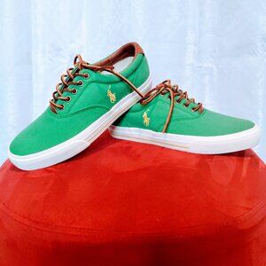 NWOT-The Polo Ralph Lauren Vaughn Men's Green Sneakers in size 7.5D